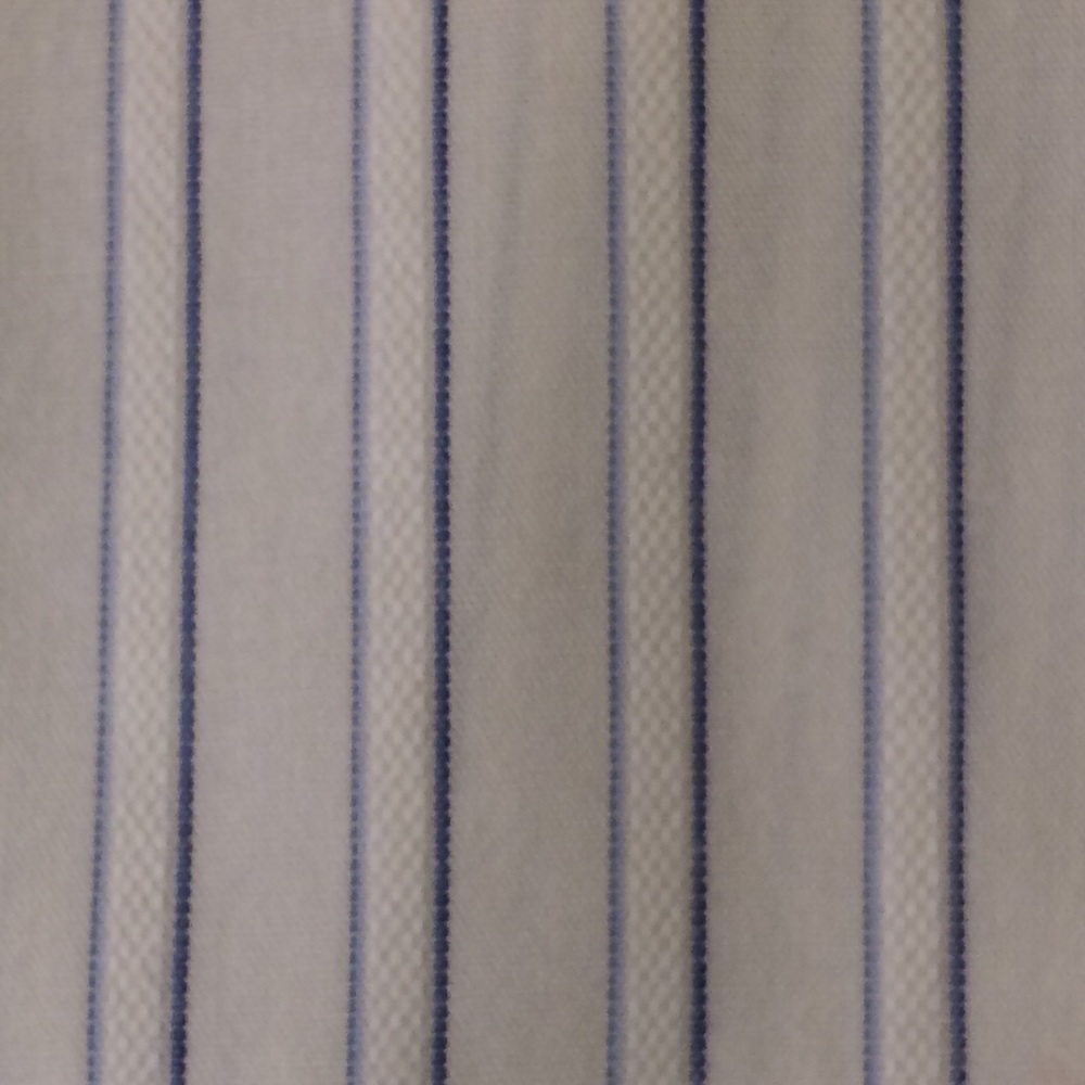 Michael Kors blue pin striped shirt, sz L (062) - Picture 5 of 6